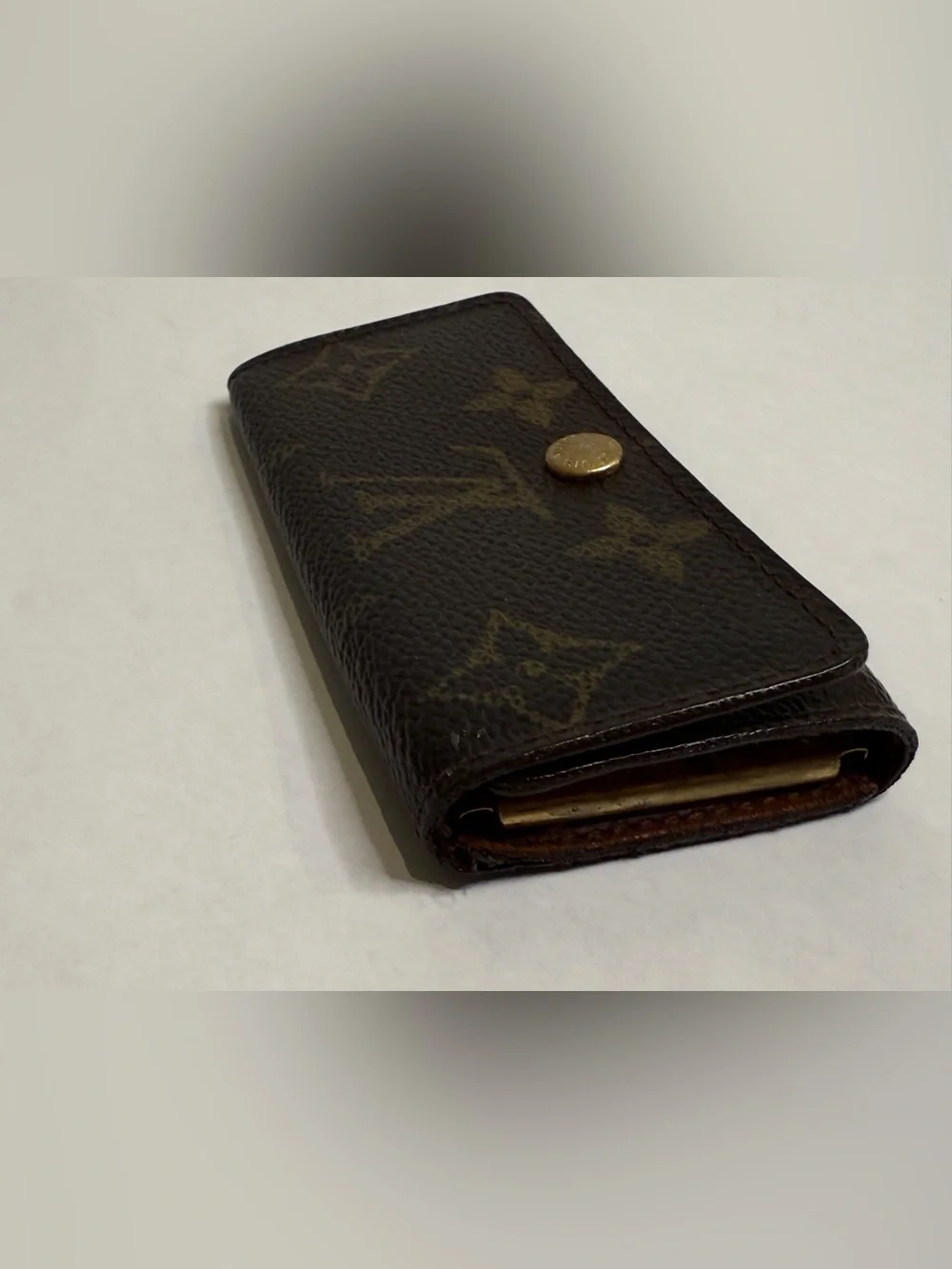 Louis Vuitton Monogram Canvas Key & Card Holder - Dark Brown with Gold Hardware